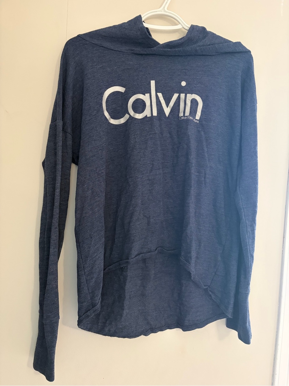 Calvin Klein Navy 'Calvin' Logo Hoodie